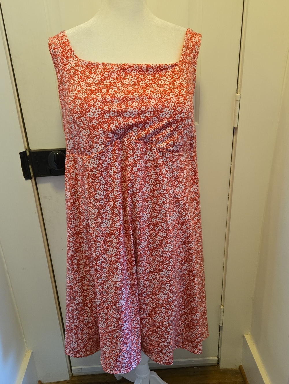 HDE Swimwear Red/Pink Floral Swim Dress size Size 22